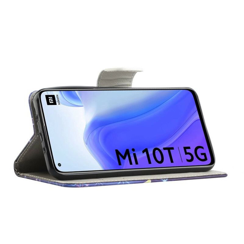 Capa De Couro Para Xiaomi Mi 10T / 10T Pro Torre Eiffel Retrô