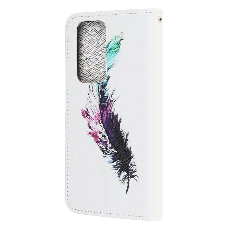 Capa Flip Para Xiaomi Mi 10T / 10T Pro De Cordão Pena Com Cordão