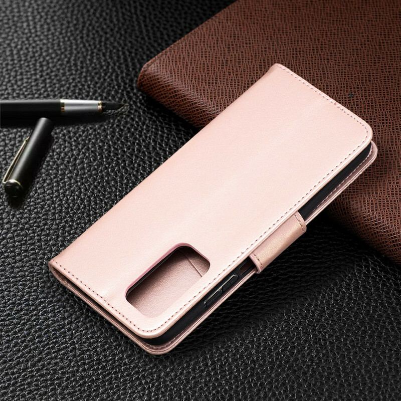 Capa Flip Para Xiaomi Mi 10T / 10T Pro De Cordão Strappy Estampado Borboletas