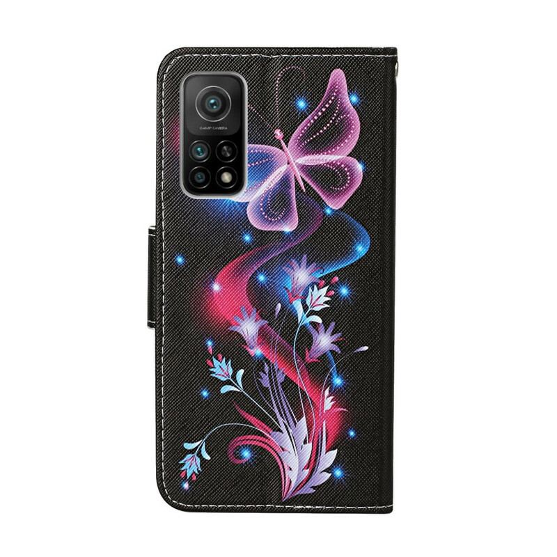 Capa Folio Para Xiaomi Mi 10T / 10T Pro Borboletas Mágicas