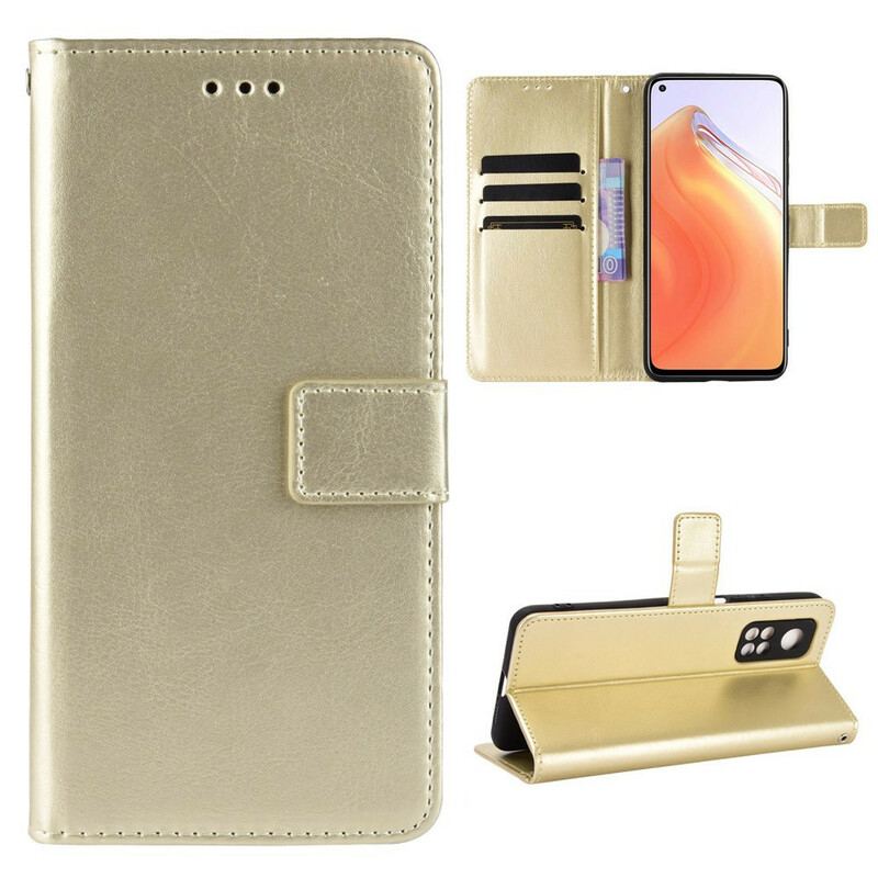 Capa Folio Para Xiaomi Mi 10T / 10T Pro Couro Falso Chamativo