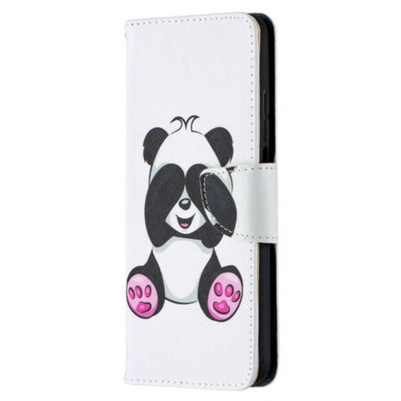 Capa Folio Para Xiaomi Mi 10T / 10T Pro Panda Divertido