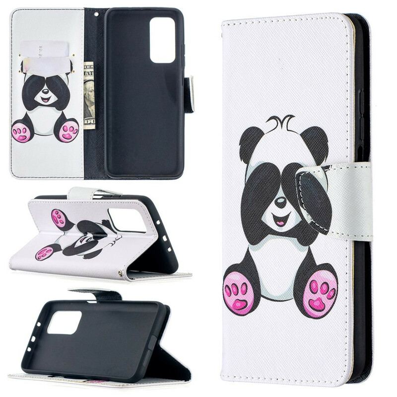 Capa Folio Para Xiaomi Mi 10T / 10T Pro Panda Divertido