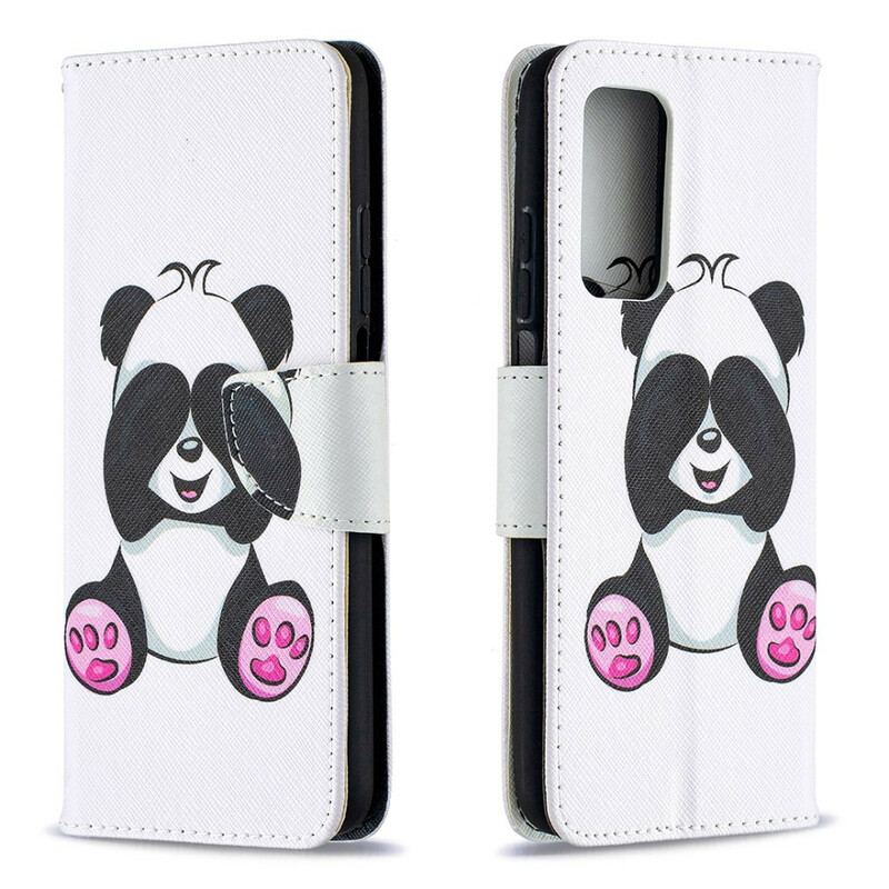 Capa Folio Para Xiaomi Mi 10T / 10T Pro Panda Divertido