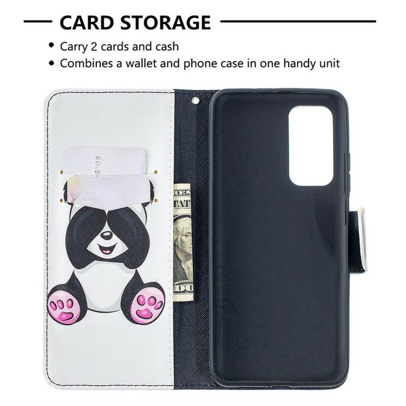 Capa Folio Para Xiaomi Mi 10T / 10T Pro Panda Divertido