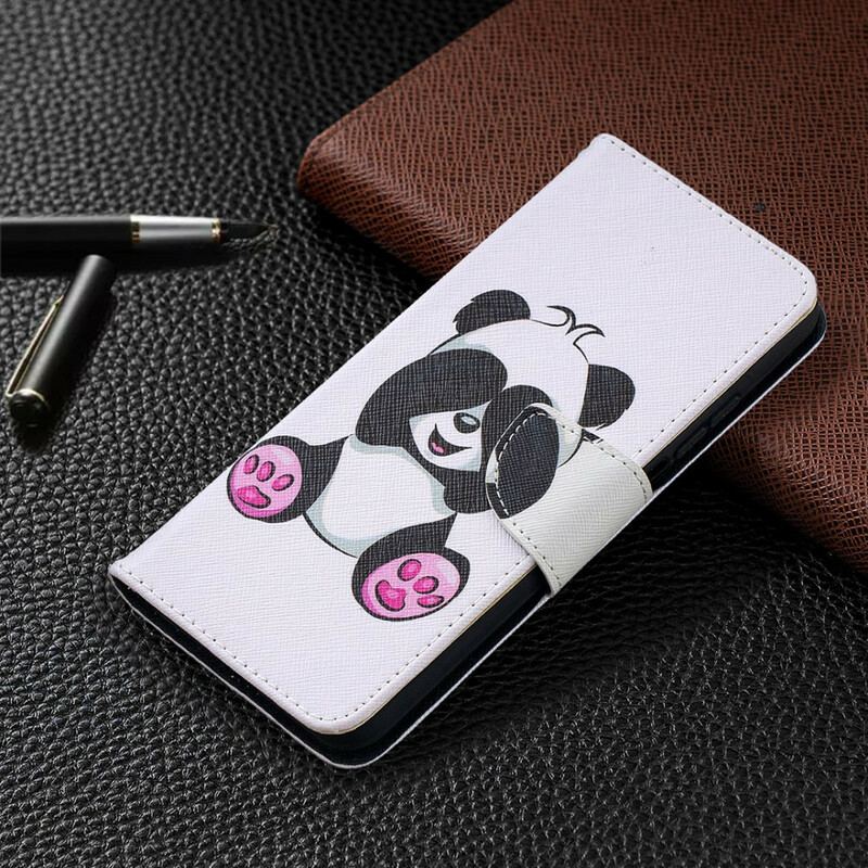 Capa Folio Para Xiaomi Mi 10T / 10T Pro Panda Divertido