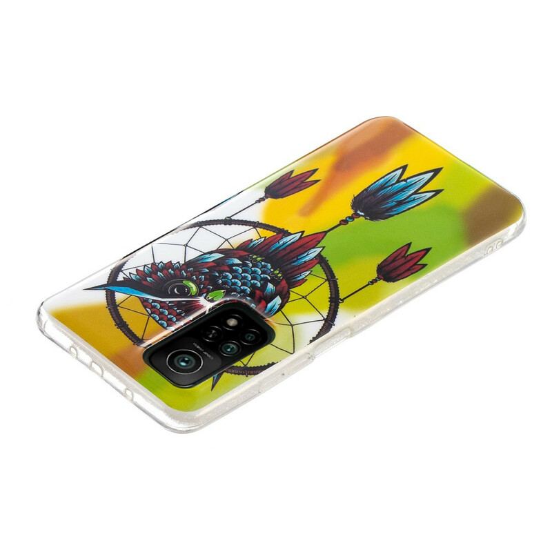 Capa Para Xiaomi Mi 10T / 10T Pro Coruja Fluorescente Apanhador De Sonhos