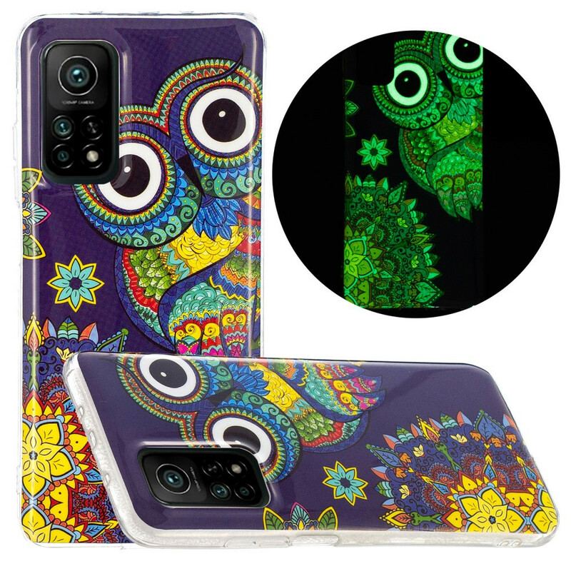 Capa Para Xiaomi Mi 10T / 10T Pro Mandala Coruja Fluorescente