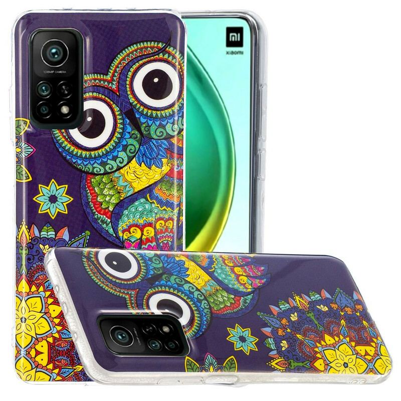 Capa Para Xiaomi Mi 10T / 10T Pro Mandala Coruja Fluorescente