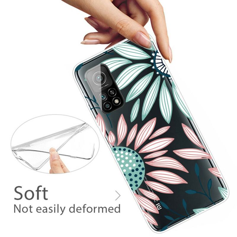 Capa Para Xiaomi Mi 10T / 10T Pro Uma Flor Transparente