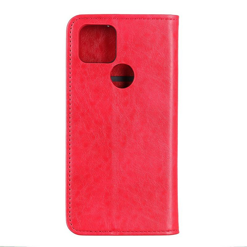 Capa De Celular Para Google Pixel 5A Flip Textura De Couro Dividido