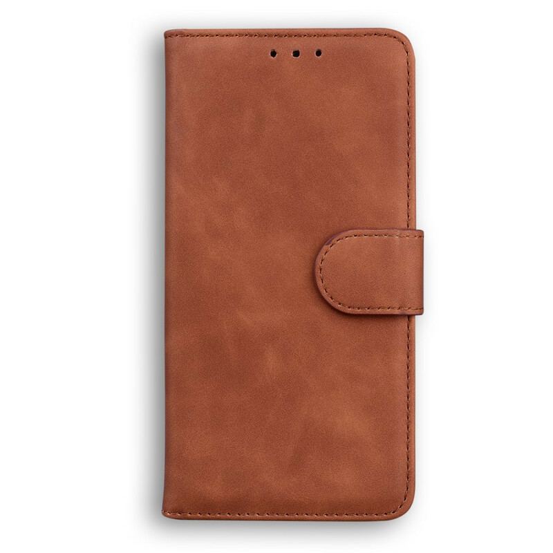 Capa Flip Para Google Pixel 5A Efeito Couro Monocromático