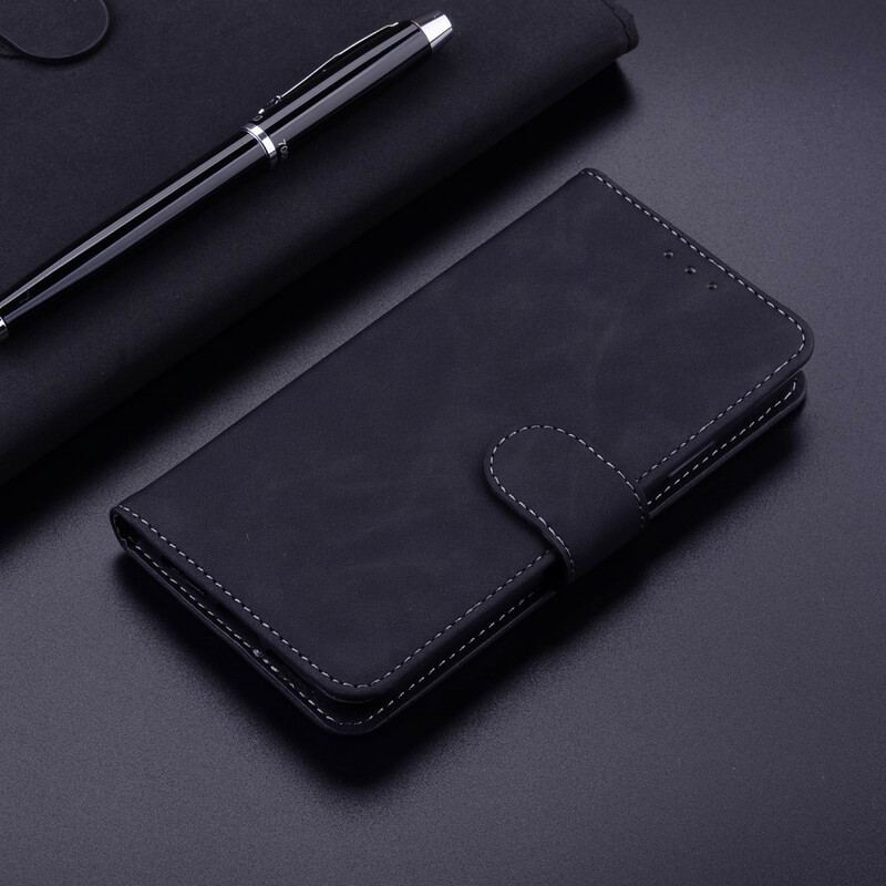 Capa Flip Para Google Pixel 5A Efeito Couro Monocromático