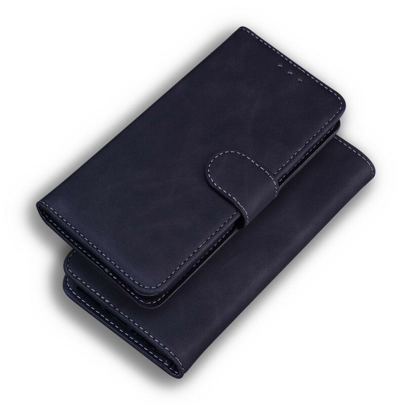 Capa Flip Para Google Pixel 5A Efeito Couro Monocromático