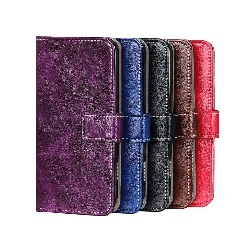 Capa Folio Para Google Pixel 5A Costuras Brilhantes E Visíveis