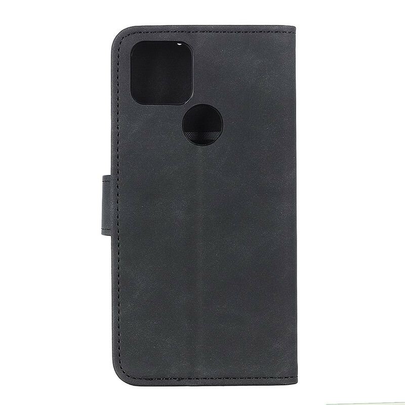 Capa Folio Para Google Pixel 5A Efeito Couro Vintage Fosco Khazneh