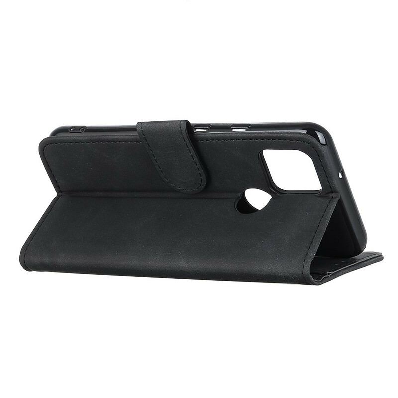 Capa Folio Para Google Pixel 5A Efeito Couro Vintage Fosco Khazneh