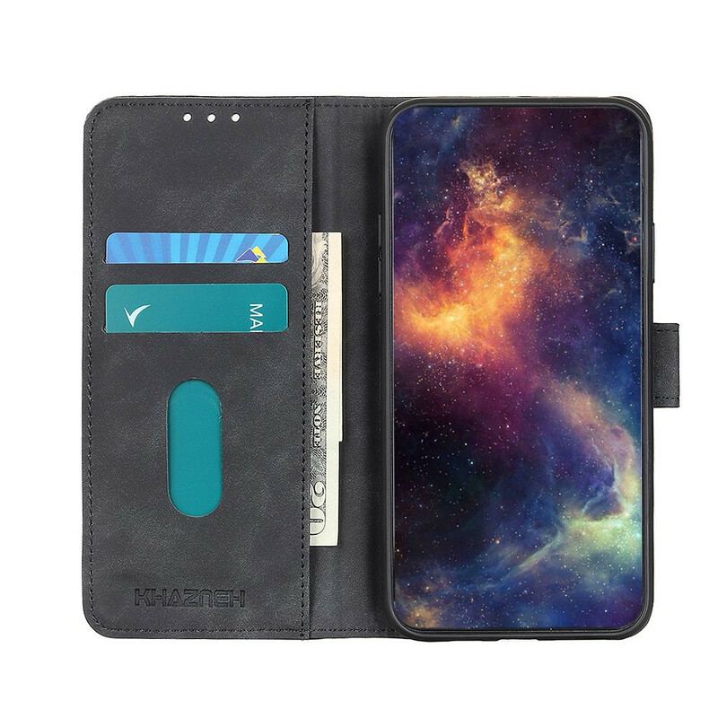 Capa Folio Para Google Pixel 5A Efeito Couro Vintage Fosco Khazneh