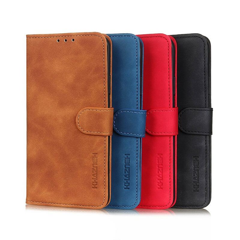 Capa Folio Para Google Pixel 5A Efeito Couro Vintage Fosco Khazneh