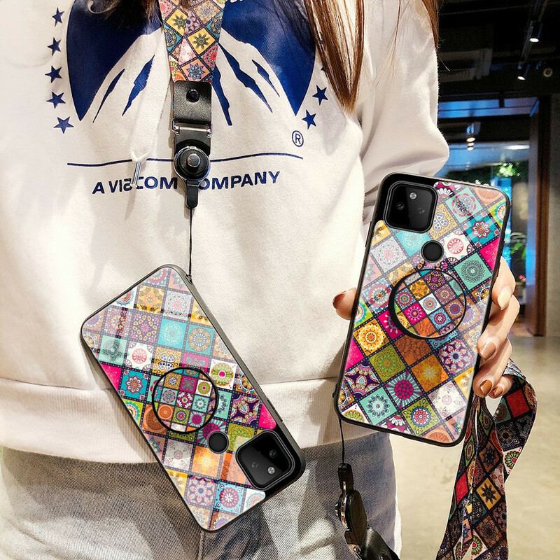 Capa Para Google Pixel 5A Suporte Magnético Patchwork