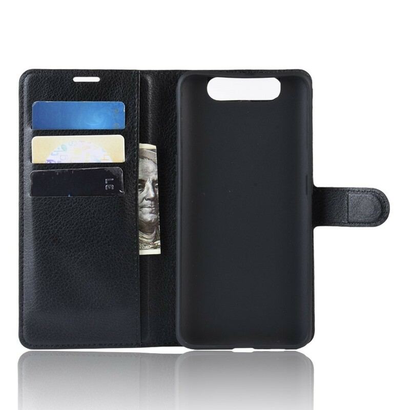 Capa De Couro Para Samsung Galaxy A80 / A90 Couro Sintético Retrô
