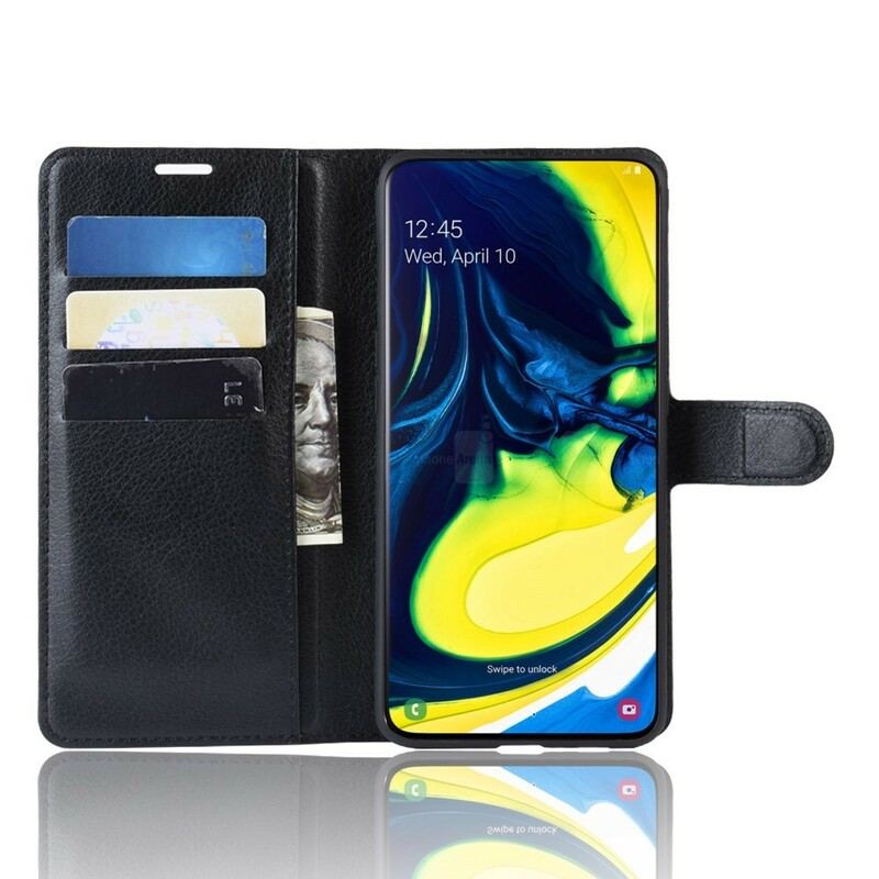 Capa De Couro Para Samsung Galaxy A80 / A90 Couro Sintético Retrô