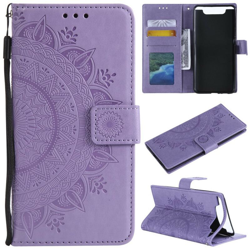 Capa Flip Para Samsung Galaxy A80 / A90 Mandala Do Sol