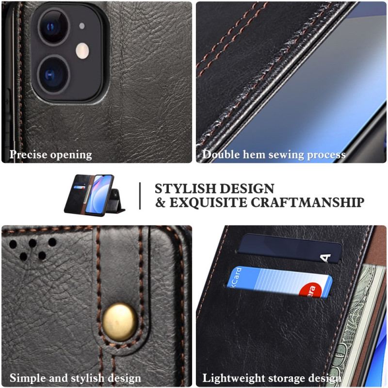 Capa De Celular Para Samsung Galaxy M32 Flip Couro Sintético Encerado