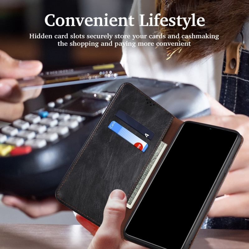 Capa De Celular Para Samsung Galaxy M32 Flip Couro Sintético Encerado