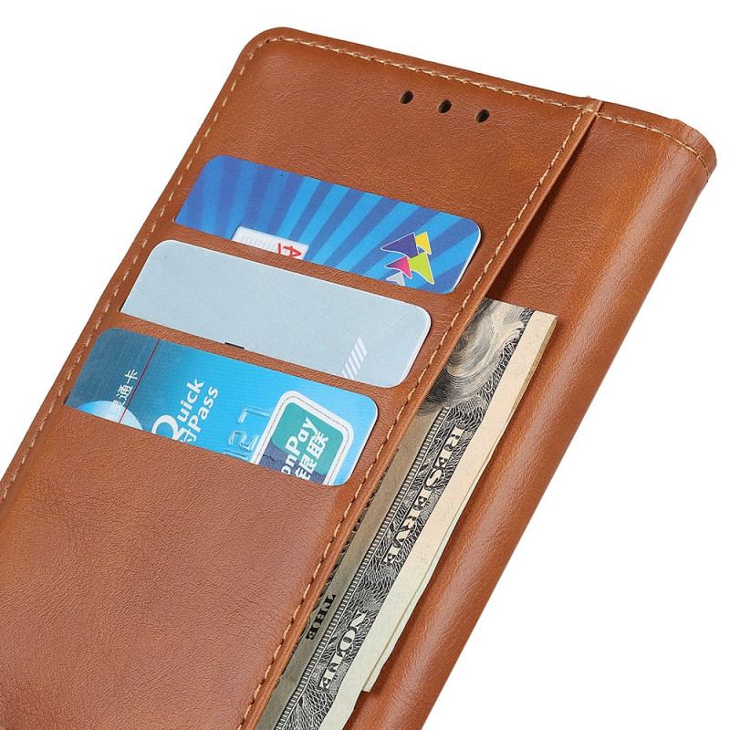 Capa De Couro Para Samsung Galaxy M32 Botão De Couro Falso