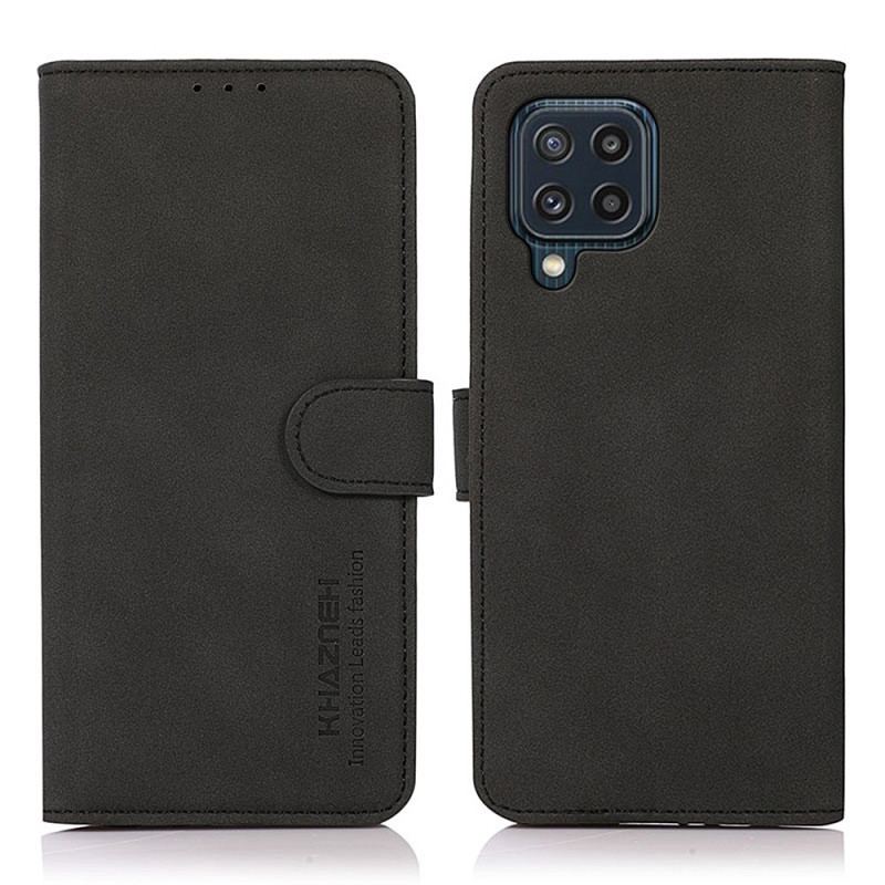 Capa De Couro Para Samsung Galaxy M32 Khazneh Textura Efeito Couro