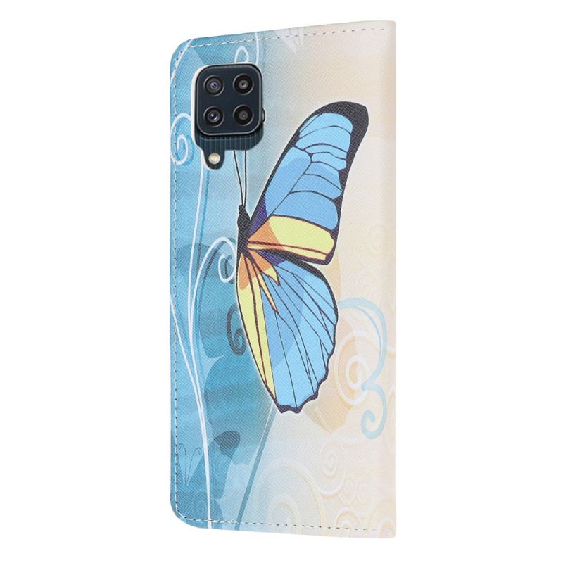 Capa Flip Para Samsung Galaxy M32 Borboletas Soberanas