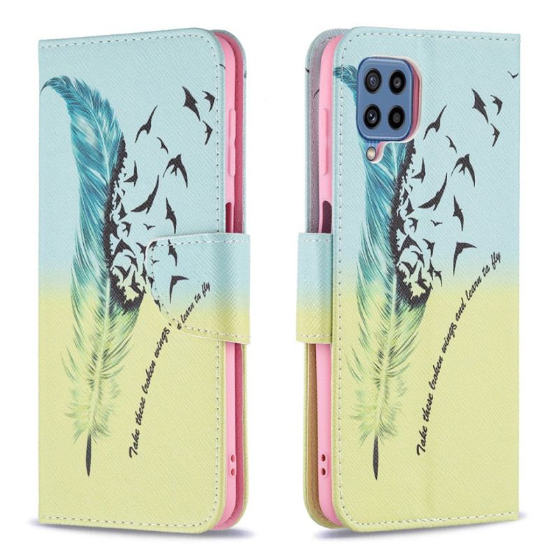 Capa Folio Para Samsung Galaxy M32 Aprender A Voar