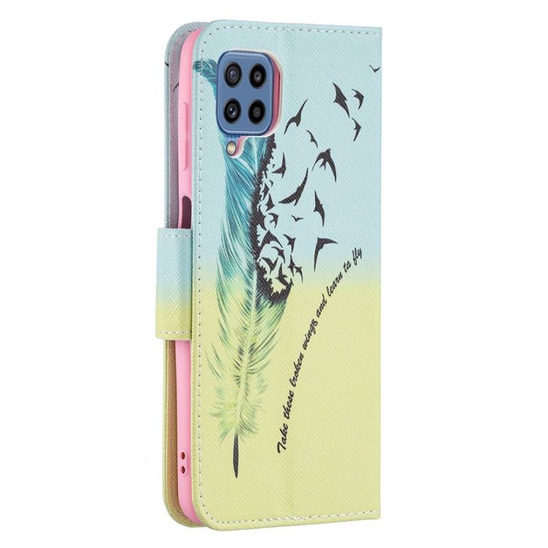 Capa Folio Para Samsung Galaxy M32 Aprender A Voar