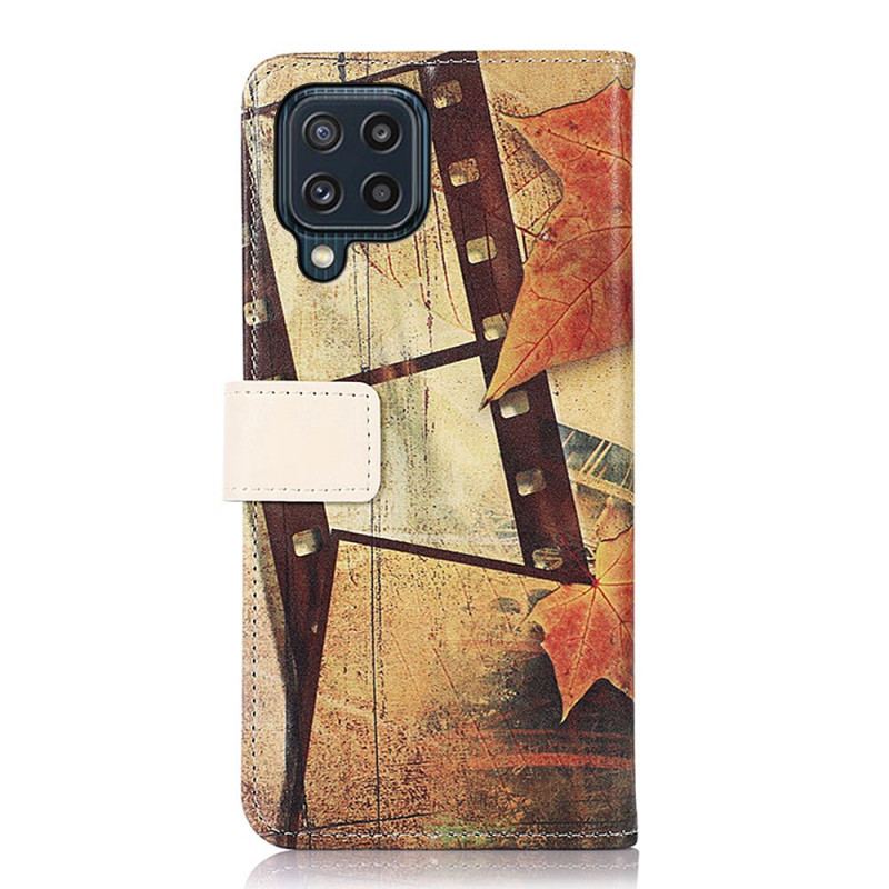 Capa Folio Para Samsung Galaxy M32 Torre Eiffel No Outono