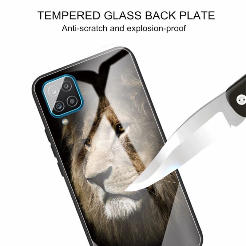 Capa Para Samsung Galaxy M32 Vidro Temperado Cabeça De Leão