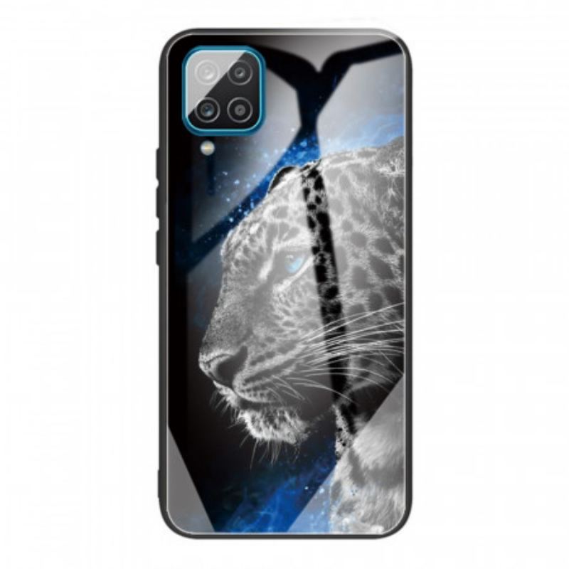 Capa Para Samsung Galaxy M32 Vidro Temperado De Rosto Felino