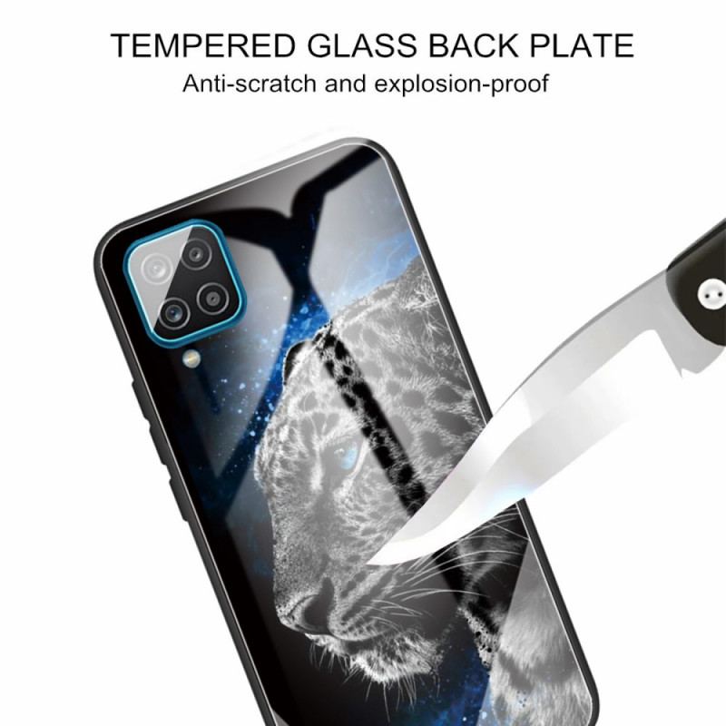 Capa Para Samsung Galaxy M32 Vidro Temperado De Rosto Felino