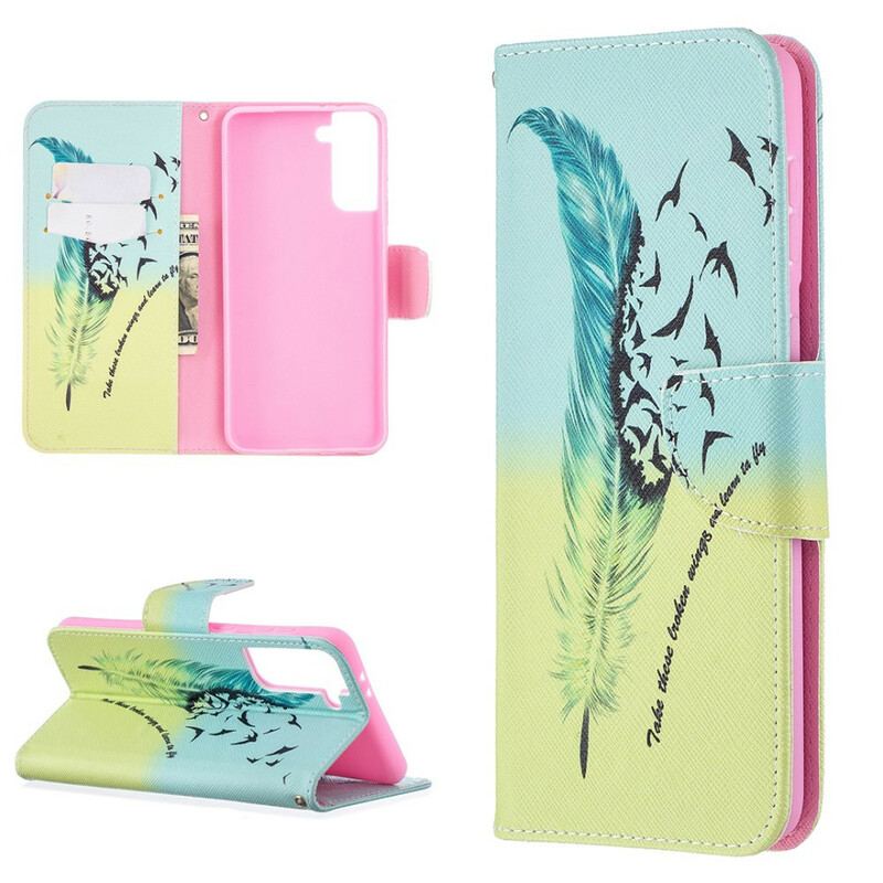 Capa Flip Para Samsung Galaxy S21 Plus 5G Aprender A Voar