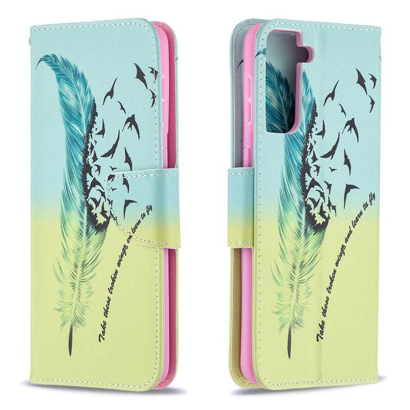 Capa Flip Para Samsung Galaxy S21 Plus 5G Aprender A Voar