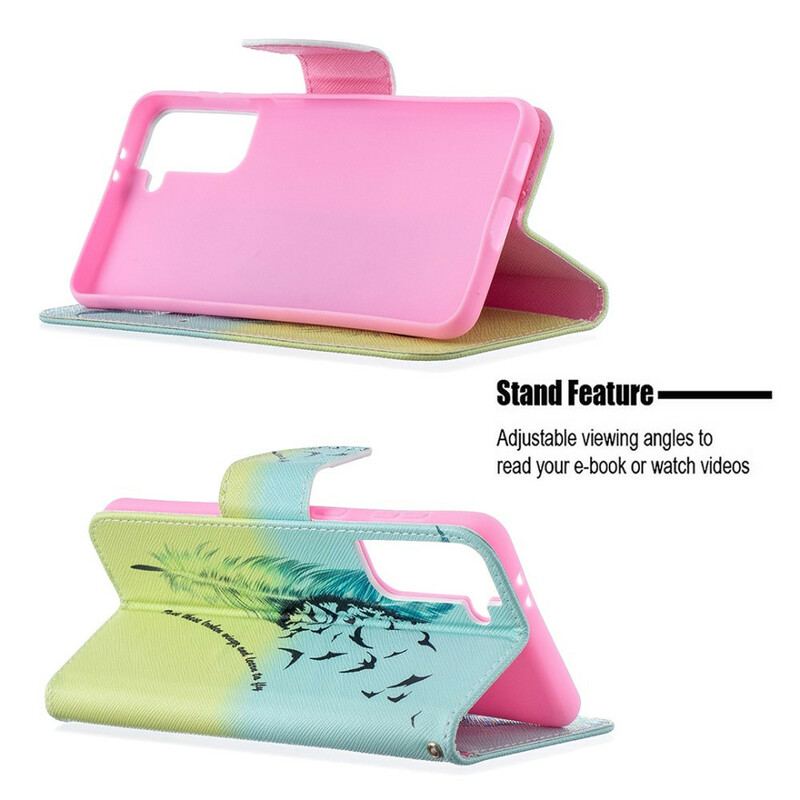 Capa Flip Para Samsung Galaxy S21 Plus 5G Aprender A Voar