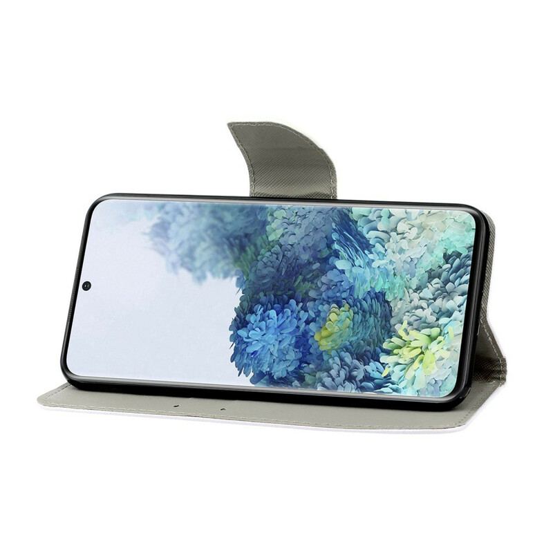 Capa Flip Para Samsung Galaxy S21 Plus 5G De Cordão Gato Não Me Toque Com Alça