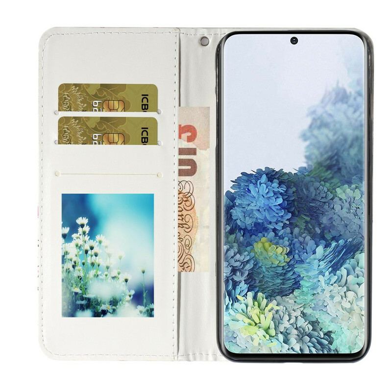 Capa Flip Para Samsung Galaxy S21 Plus 5G Coruja Em Mandala