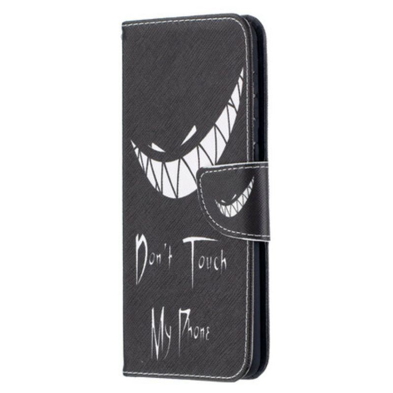 Capa Folio Para Samsung Galaxy S21 Plus 5G Não Toque No Meu Telefone