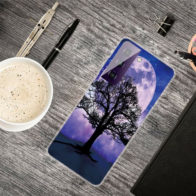 Capa Para Samsung Galaxy S21 Plus 5G Árvore E Lua