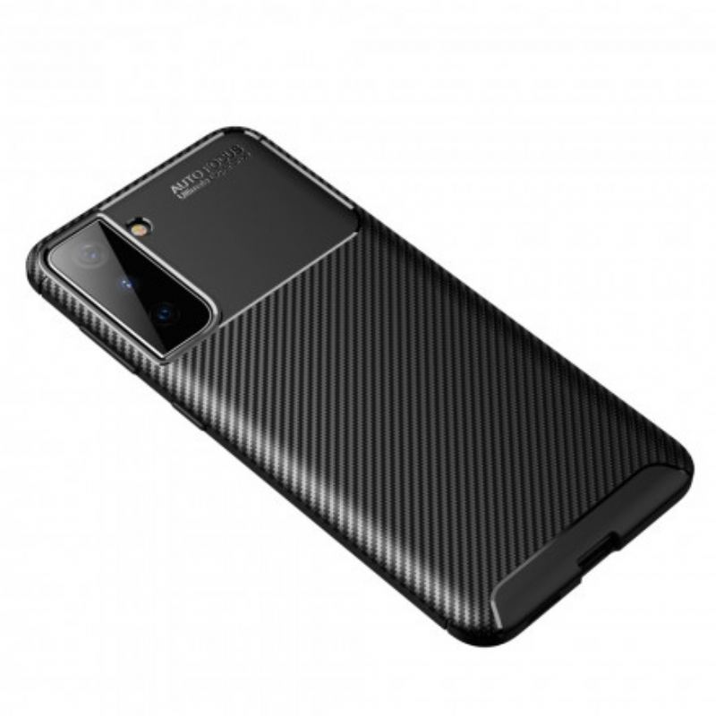 Capa Para Samsung Galaxy S21 Plus 5G Textura Flexível De Fibra De Carbono