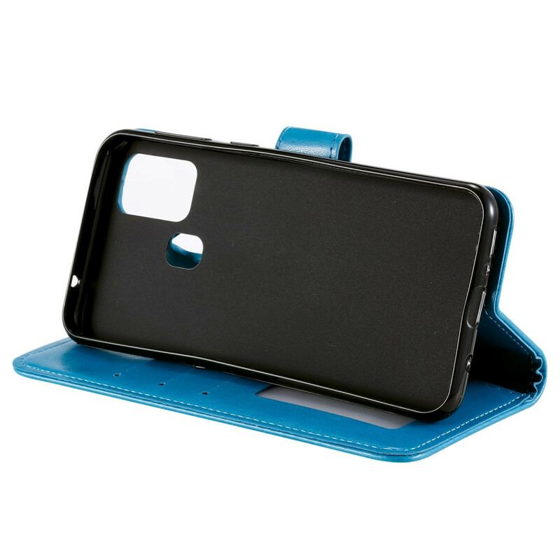 Capa De Couro Para Samsung Galaxy M21 Mandala Do Sol
