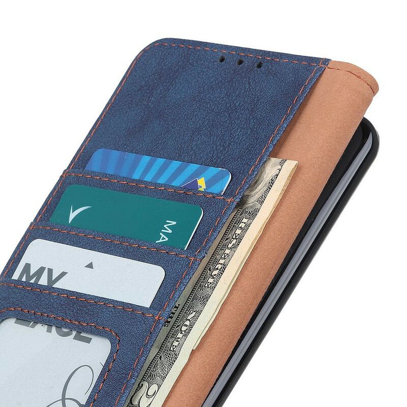 Capa Flip Para Samsung Galaxy M21 Khazneh Retrô Split Couro Sintético