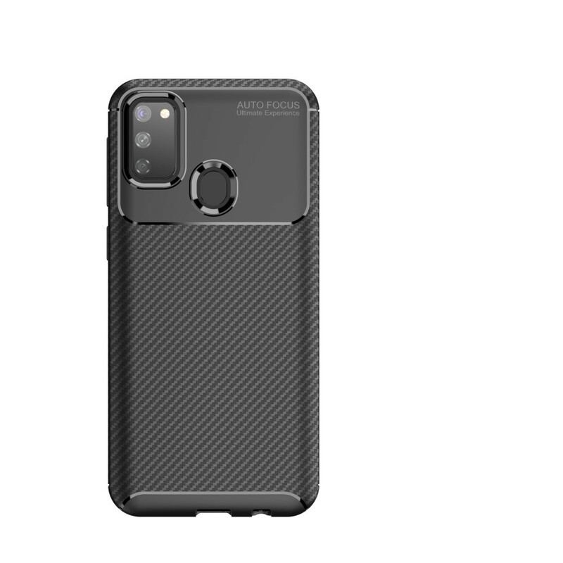 Capa Para Samsung Galaxy M21 Textura Flexível De Fibra De Carbono