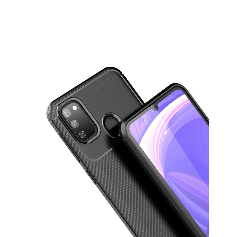 Capa Para Samsung Galaxy M21 Textura Flexível De Fibra De Carbono